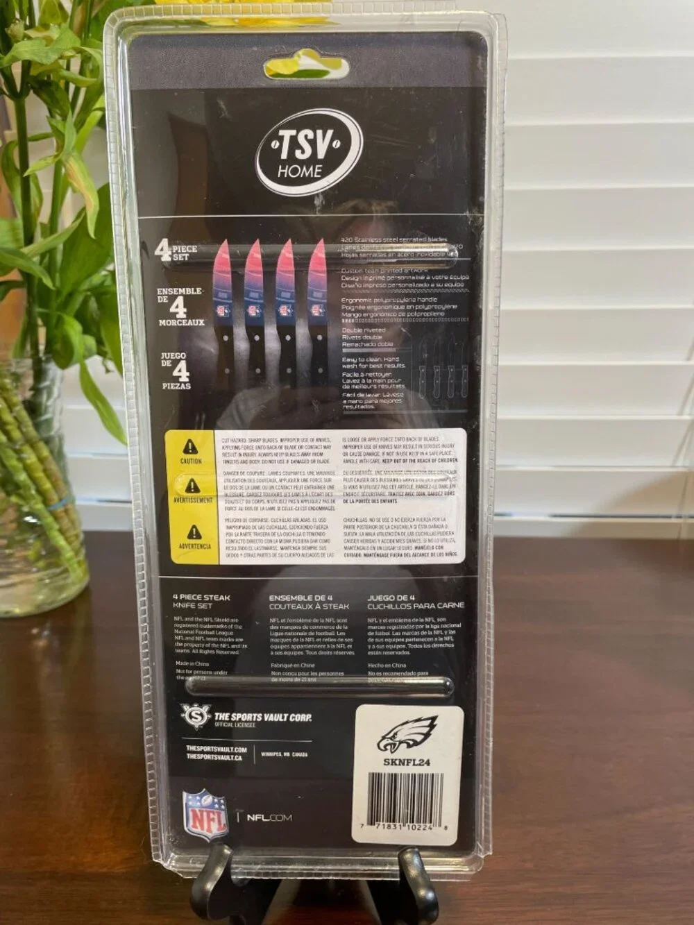 NFL Licensed 4 Piece Steak Knife Set Philadelphia Eagles - NEW